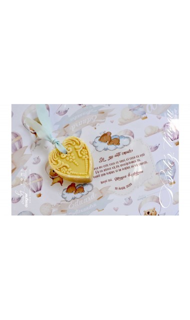 Trusou de botez cu ursuleti si baloane de aer cald Air Ballons Teddy Bear 10